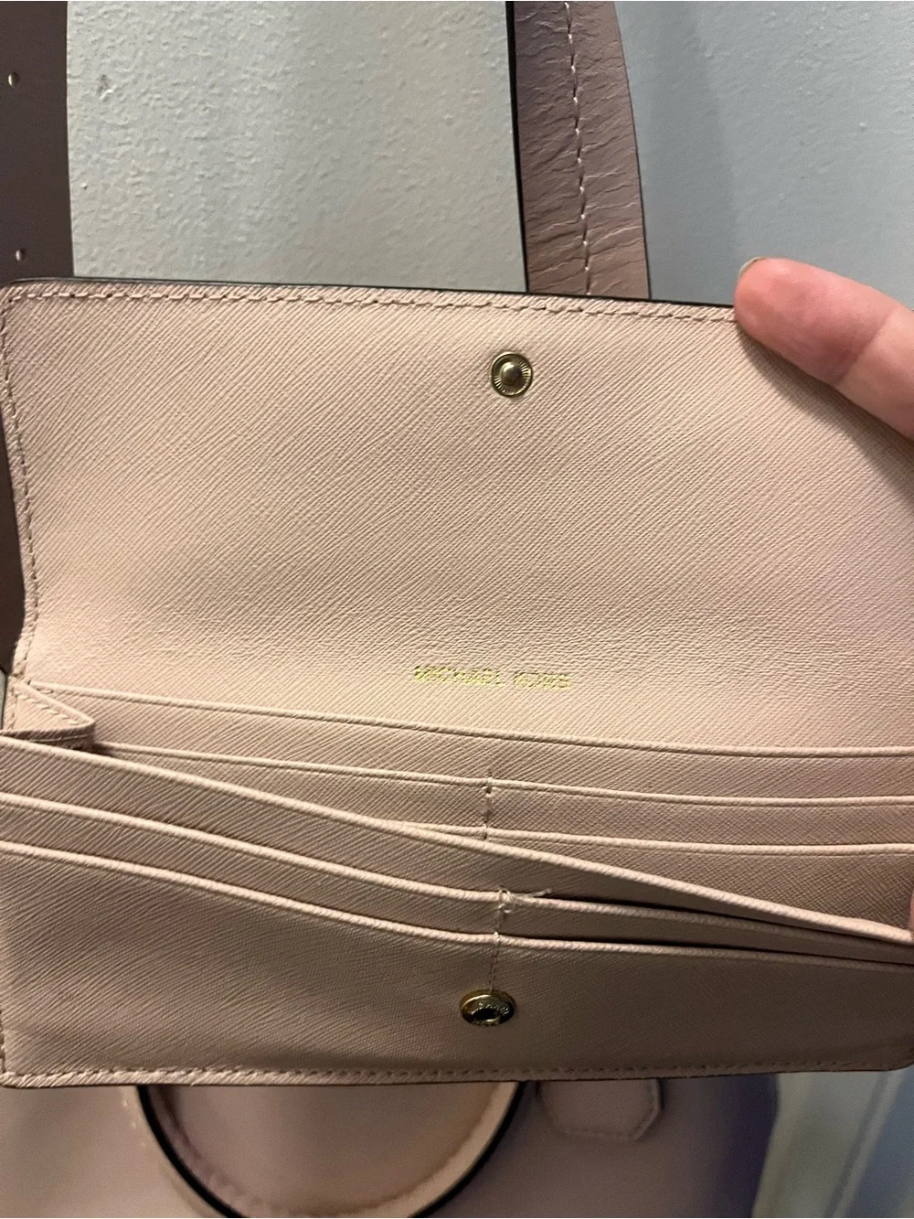 Michael Kors Blush Pink Leather Shoulder Bag with Matching Wallet